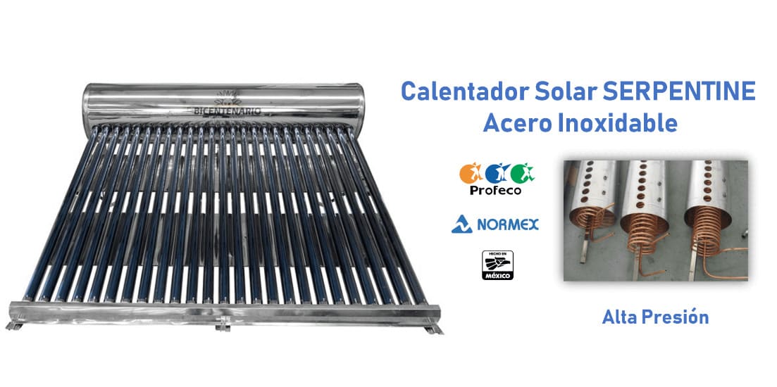 calentador solar serpentin acero inoxidable