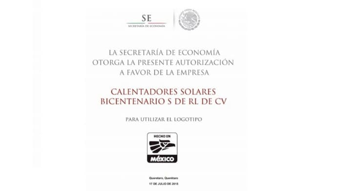 fabricantes de calentadores solares bicentenario