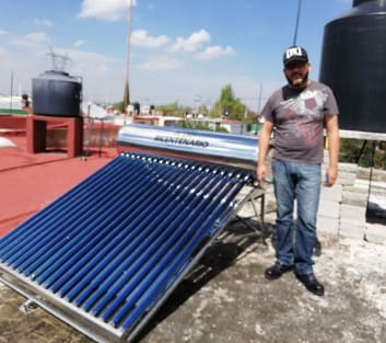 calentador solar para 5 personas