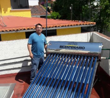 calentador solar para 4 personas